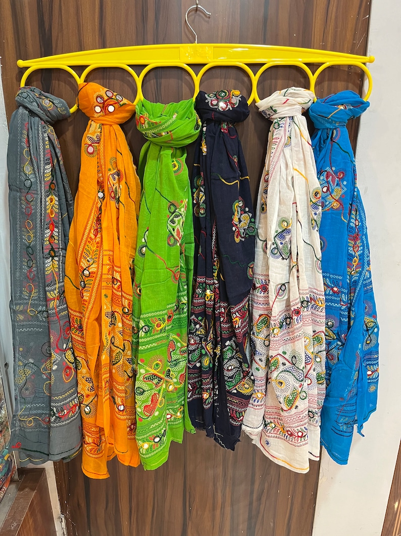 Wholesale Lot Of 3-20 PC Indian Handmade Cotton Phulkari Dupatta