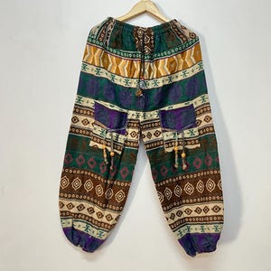 Unisex Harem Pants With Pockets, Yoga Baggy Lounge Pants,  Hippie Festival Baggy Wear, Loose Harem Trousers, Loungewear Pants