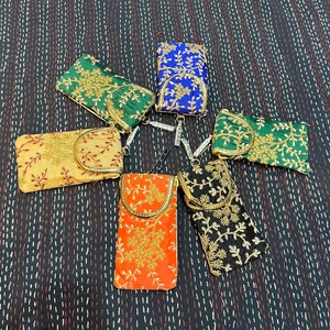 Lot von 5-100 Stück indische handgefertigte Frauen gestickte Handytasche Geldbörse Sling Bag / Partygeschenke / indische Hochzeitsgeschenke / Geschenk für Gäste