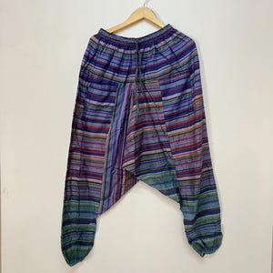 Cotton Harem Pants, Boho Aladdin Pants, Yoga Pants, Festival Hippie Trousers, Elastic Waist Baggy Pants, Handmade Lounge Wear