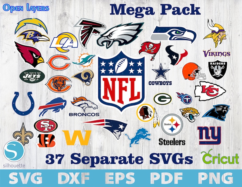 Download NFL Football Logo SVG Mega Pack NFL svg files for cricut ...