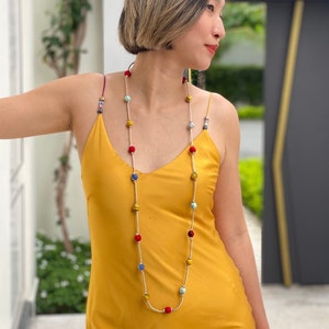 Silk necklace |Hand-made jewelry| Mother&#39;s day gift