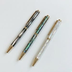 Handmade Mother of Pearl Inlay Pen | Elegant Desk Accessory