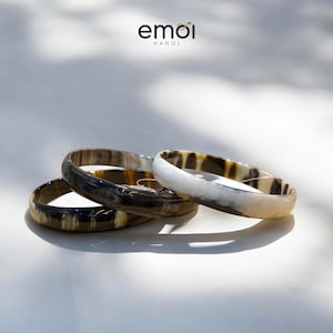Bracciale in corno naturale / Braccialetto fatto a mano / Gioielli artigianali in corno / Regalo di Natale per lei