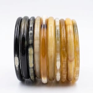 Bracciale in corno naturale/Gioielli artigianali in corno/Regalo di Natale per lei
