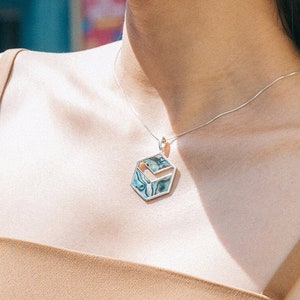 Handmade jewelry| Abalone Silver 925 Necklace| Gift for her