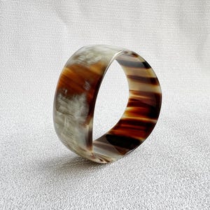 Bracciale in corno di bufalo fatto a mano / Gioielli artigianali / Regalo di Natale Trasparente