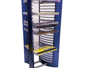 Vintage Storage Holder Case Tower 25 Disc CD Holder Tower