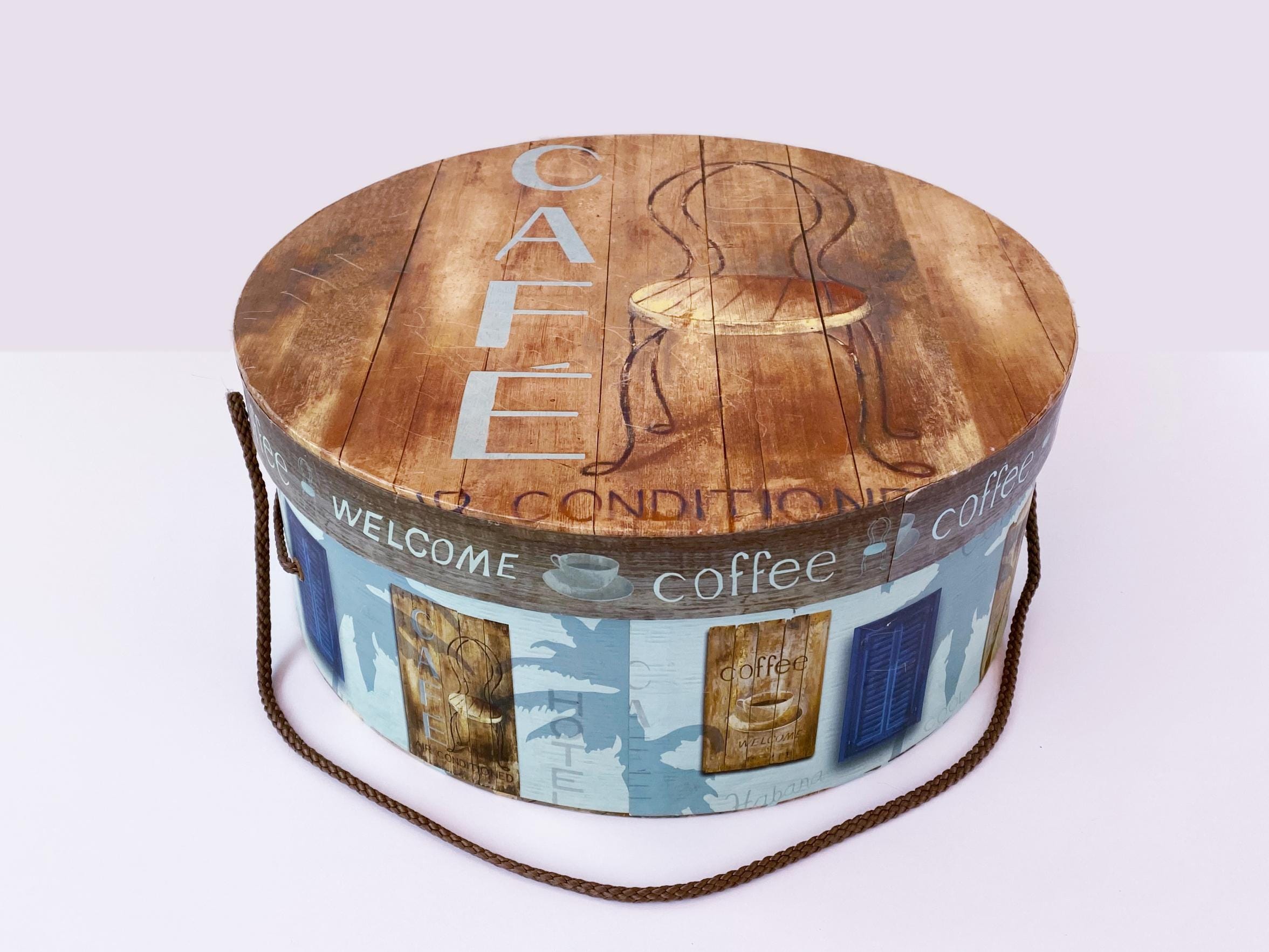 Vintage Lisa Rene & L\'Opera Teatre Round Hat Box French Paris Script Decorative Paris Hat Box - Etsy main image 3