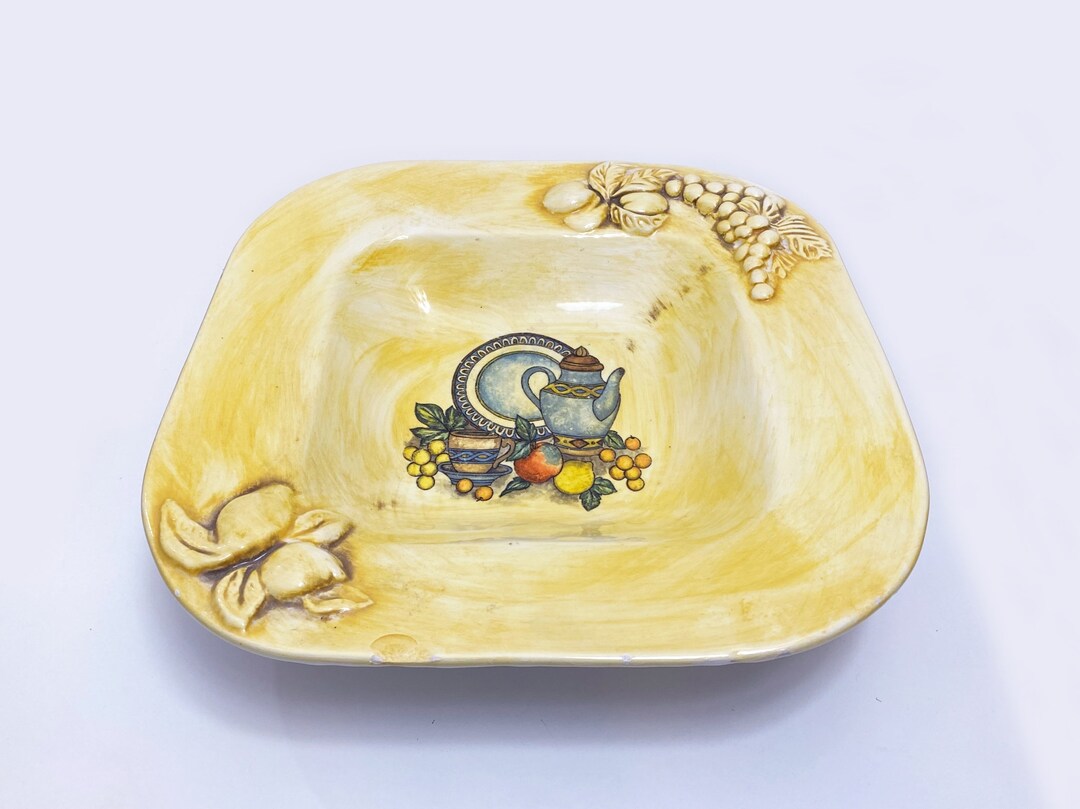 Vintage Italian Ceramic Hand Painted Art Pottery Tray Dish Table Décor Made in Italy Etsy