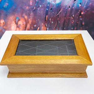 Vintage wooden jewelry box Vintage jewelry organizer box