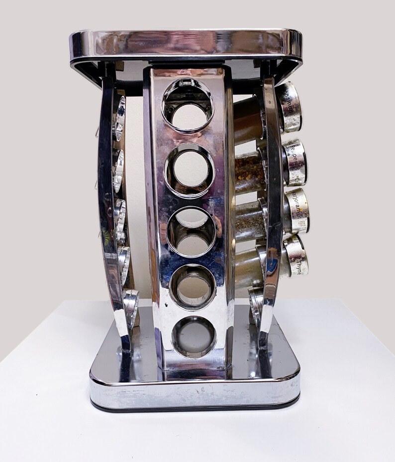 Vintage Counter Top Rotating Spice Rack Carousel Tower Spice Etsy