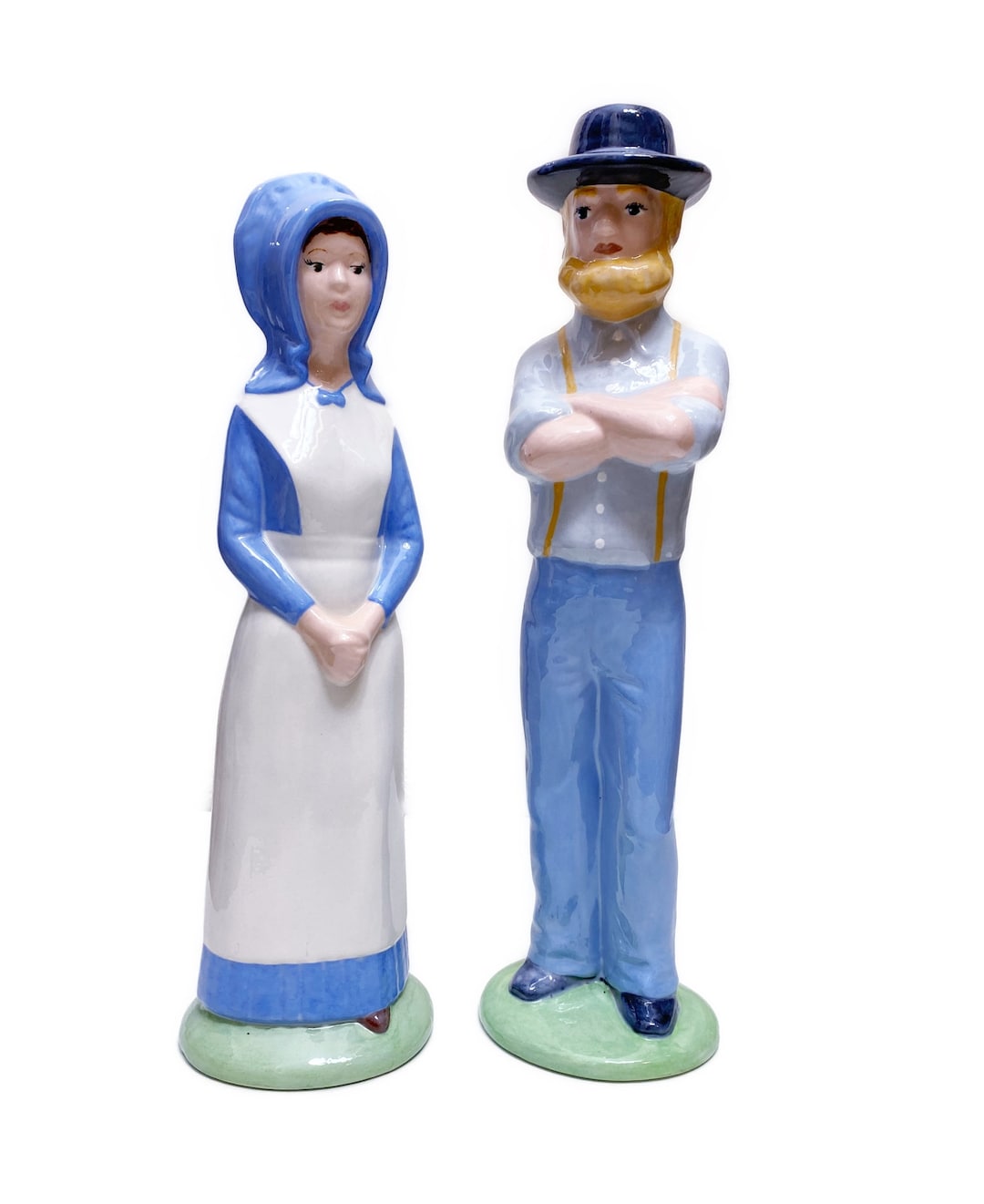 Vintage Amish Man and Woman Figurines - Etsy