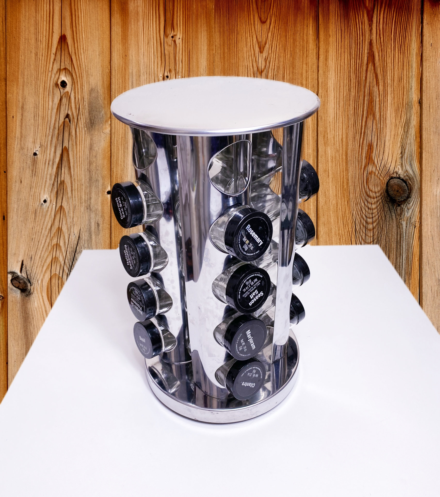 12-Jar Revolving Spice Rack Organizer - Spinning Countertop Herb