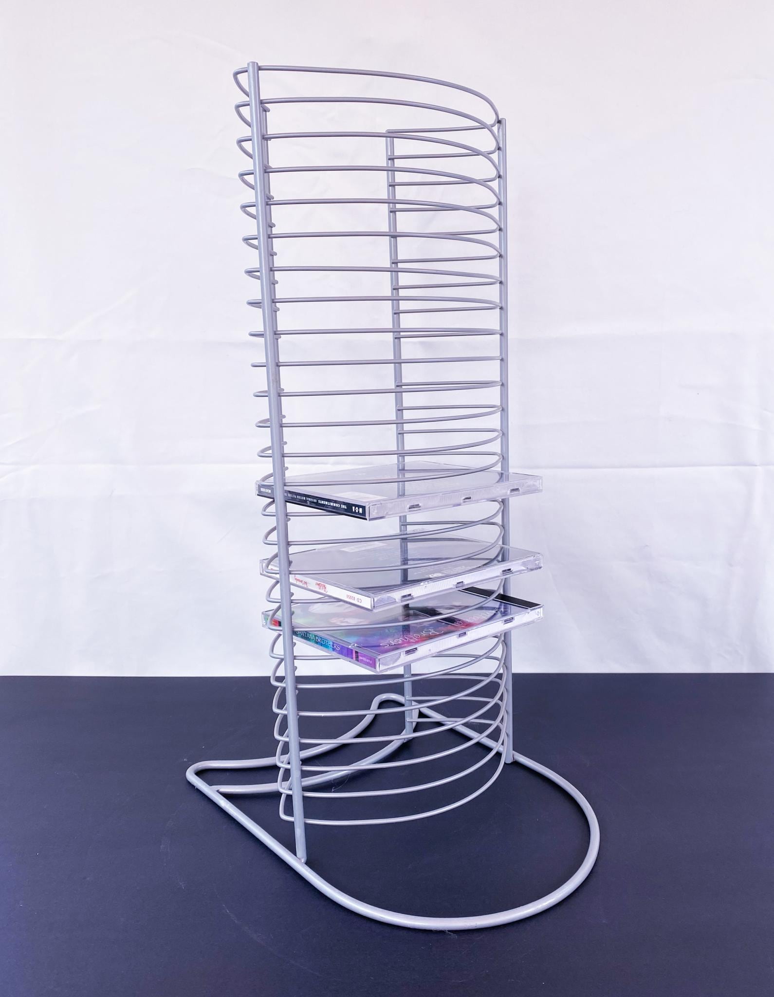 Vintage Steel CD Rack Tower: 25-disc Organizer - Etsy