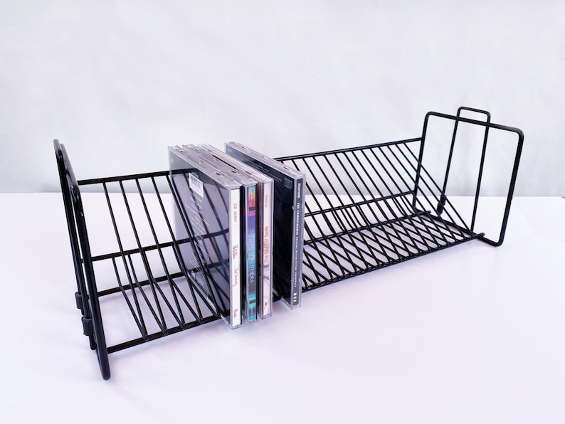 Vintage Black Wire Desktop 30 Slot CD Holder CD Organizer - Etsy