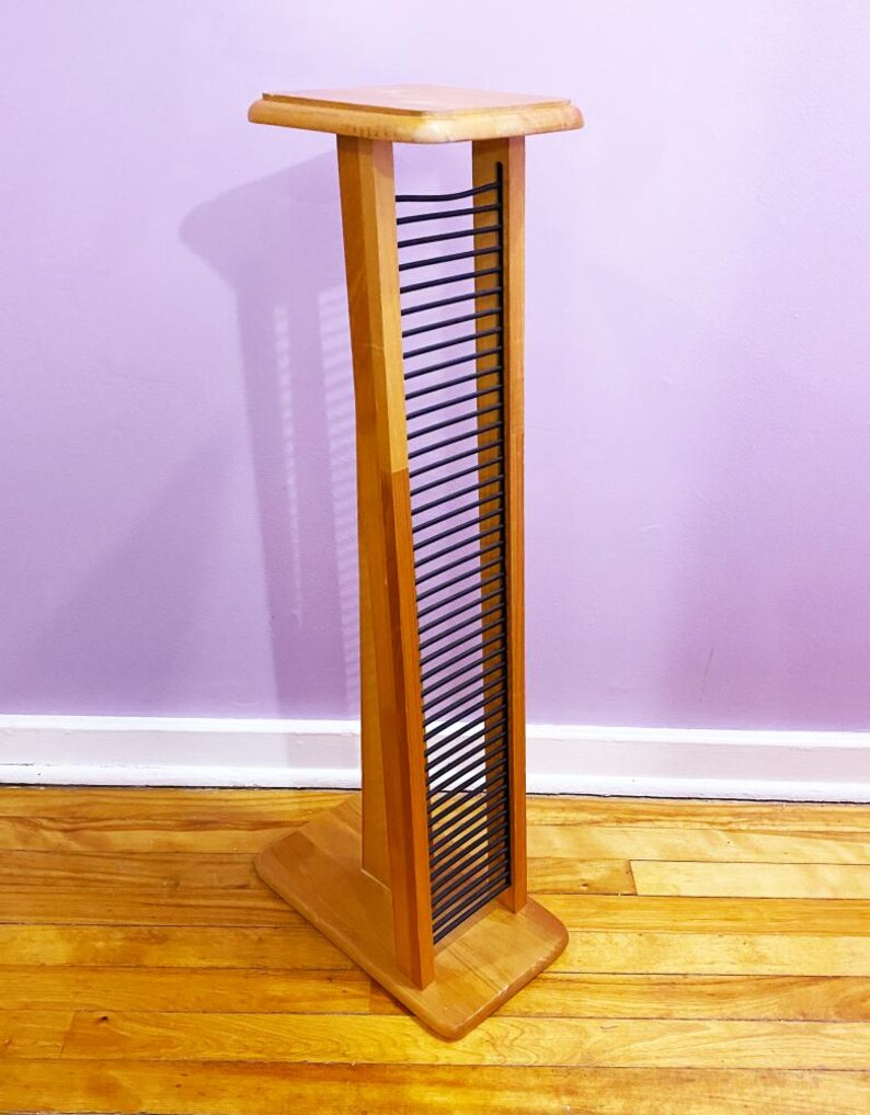 Vintage Wooden CD Storage Tower Holds up to 44 Cds - Etsy