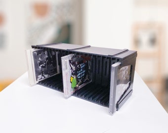 Vintage CD Storage Case – 24‑Slot Organizer Shelf for Music Collections