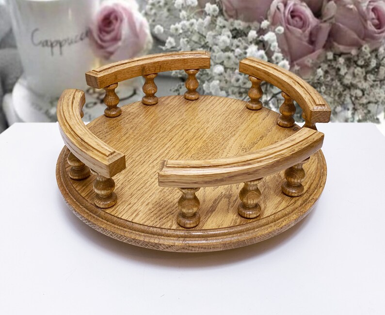 Vintage Tabletop Wooden Lazy Susan Kitchen Spinning Table Etsy