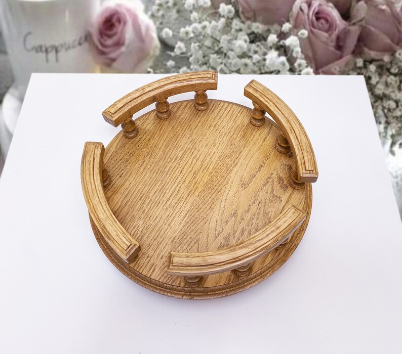 Vintage Tabletop Wooden Lazy Susan Kitchen Spinning Table Etsy