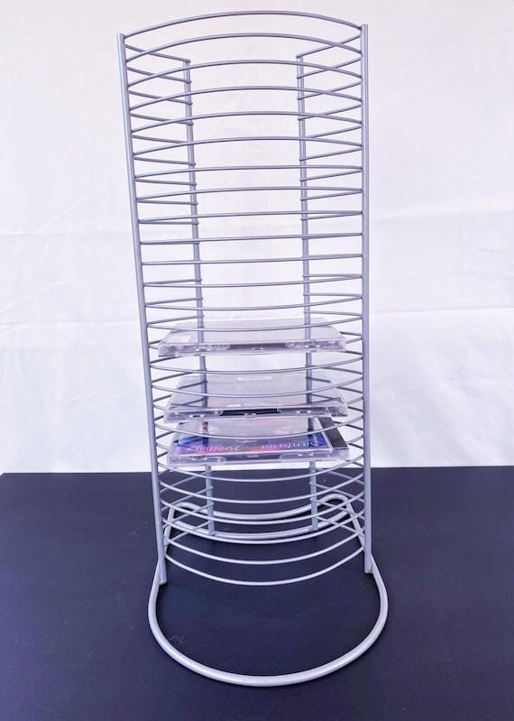 Vintage Steel CD Rack Tower: 25-disc Organizer - Etsy