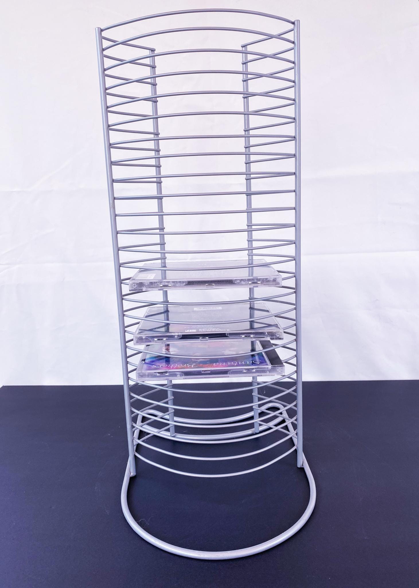 1980's　USA製　ポストモダン　アイアン　CD　タワー　ショップ　什器 1980's USA製 ポストモダン アイアン CD タワー ショップ 什器 1980's