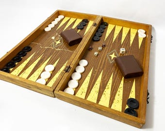 Stunning Vintage Italian 'dal Negro' Walnut 'cassette' Backgammon