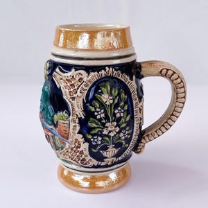 Vintage German Ceramic Beer Stein - West Germany Collectible Mug
