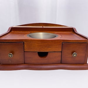 Men's vintage wood keepsake box accessories organizer Wooden jewelry box Jewelry organizer