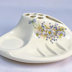 Vintage Keramik Badezimmer Valet Zahnputz Zahnpasta Becher Seifenhalter