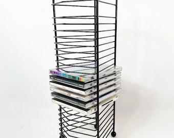 Vintage Steel CD Rack Tower: 25-disc Organizer - Etsy