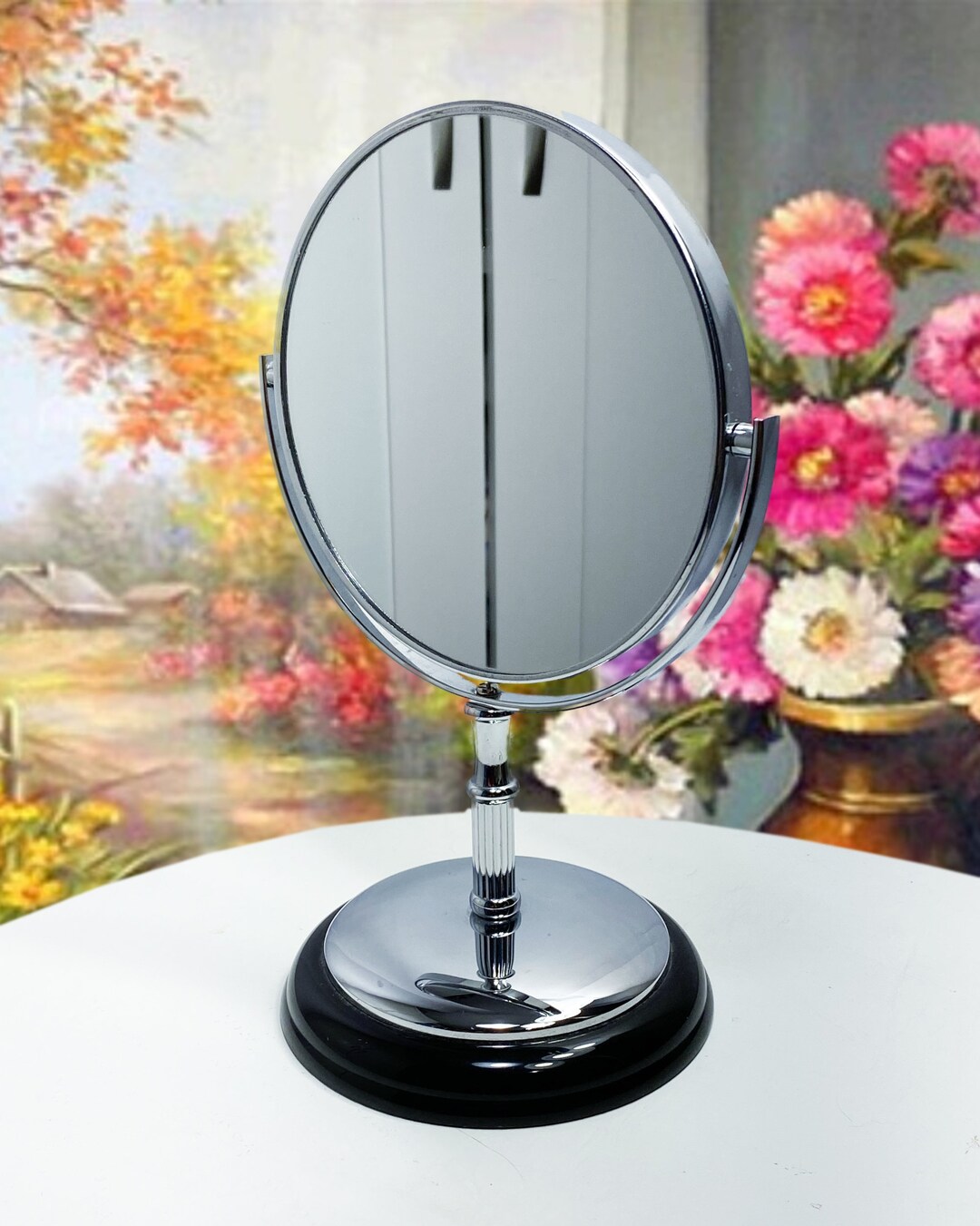 Vintage Vanity Mirror Bathroom Mirror for Vanities Table Top Mirror Makeup Mirror on Stand