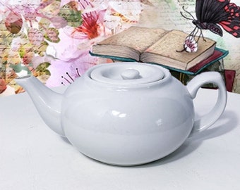 Vintage ceramic white teapot
