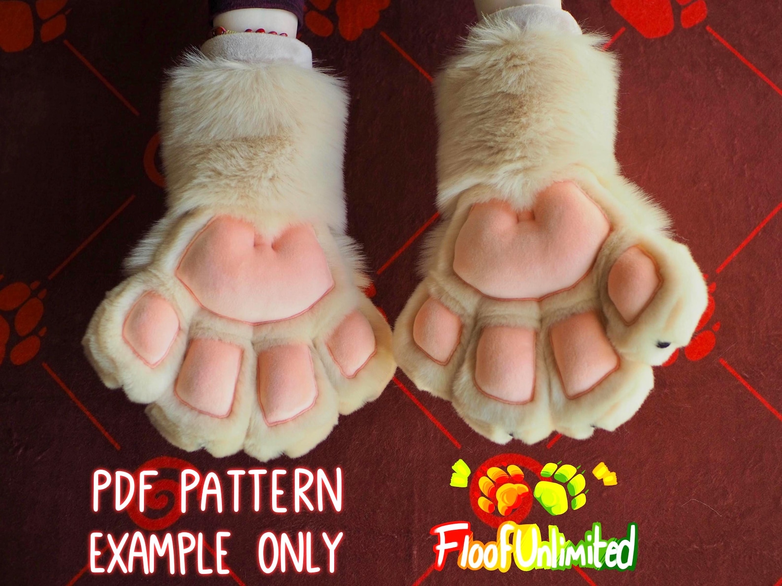 DIY Fursuit Feline Puffy Paws - PDF Handpaw Pattern by Floof Unlimited ...