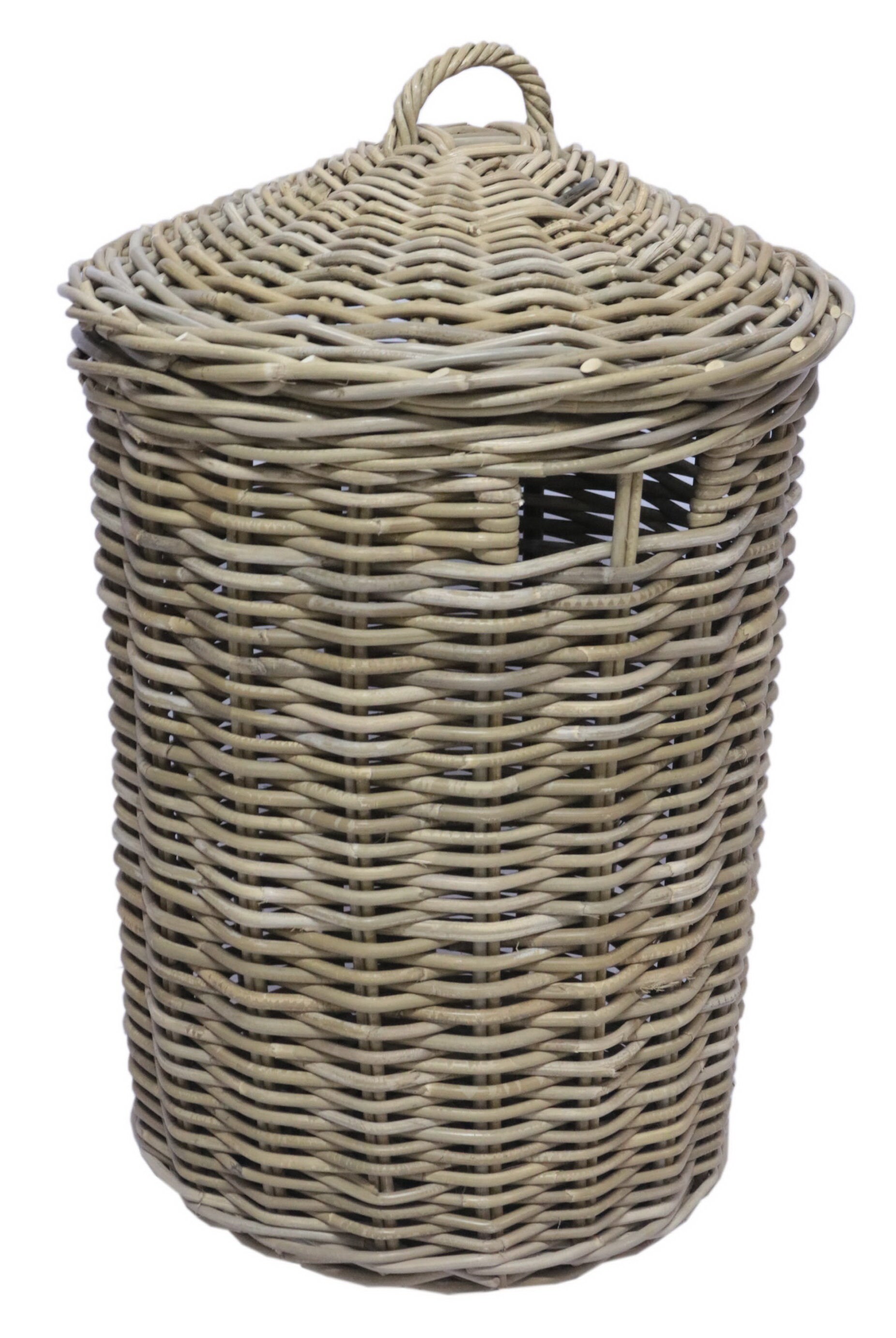 Cesta de cesta de lavandería grande de ratán natural gris | Etsy