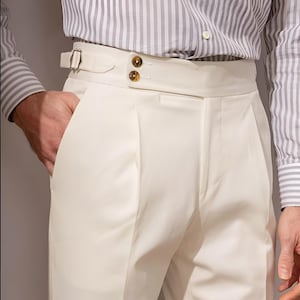 High-waist Elastic Band Pants - Men's Pants - Lattelierstore