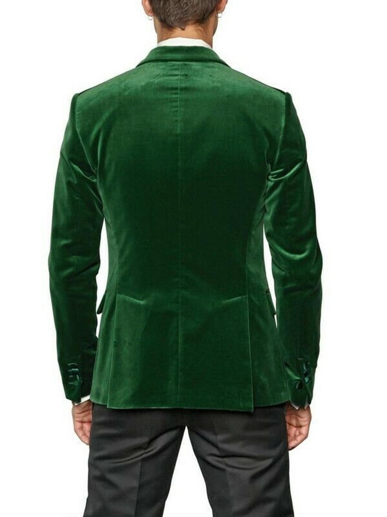 Mens Green Velvet Blazer Tuxedo Jackets Christmas Dinner Jackets Men Slim Fit Jackets Mens Wedding Jackets