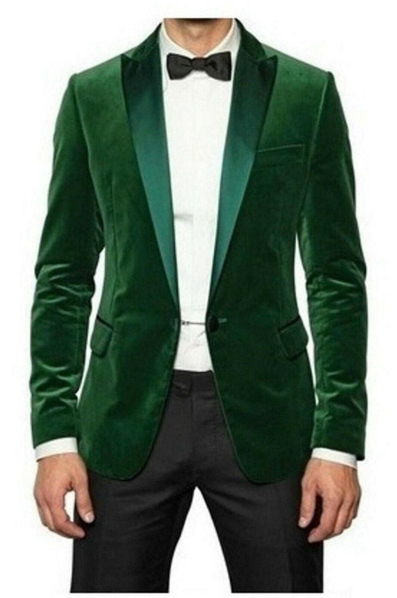 Mens Green Velvet Blazer Tuxedo Jackets Christmas Dinner Jackets Men Slim Fit Jackets Mens Wedding Jackets