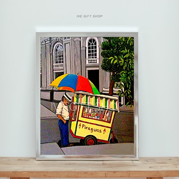 Puerto Rico Art, Print Piraguero 2, Fine Art Print, Old San Juan Puerto Rican Art, Gift Idea for Dad - Ive Gift Shop