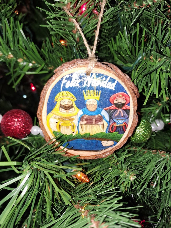 Christmas In Puerto Rico 2022 Christmas Tree Wood Ornaments/ Puerto Rico Three Wise Men Art | Etsy Ireland