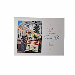 Puerto Rico Art/ Piragua/ Piraguero Art Greeting Cards w Envelopes/ Puerto Rico Flag Souvenir/ Boricua Art/ Gift Idea -  IveGiftShop