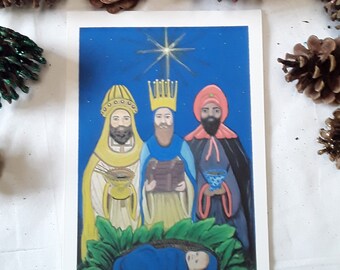 IveGiftShop Puerto Rico Art Baby Jesus Christmas Card with Envelope 5.5 x 8.5 Original Artwork Collection Reyes Magos Puerto Rico Art IveGiftShop Puerto Rico Art Baby Jesus Christmas Card with Envelope 5.5 x 8.5 Original Artwork Collection Reyes Magos Puerto Rico Art