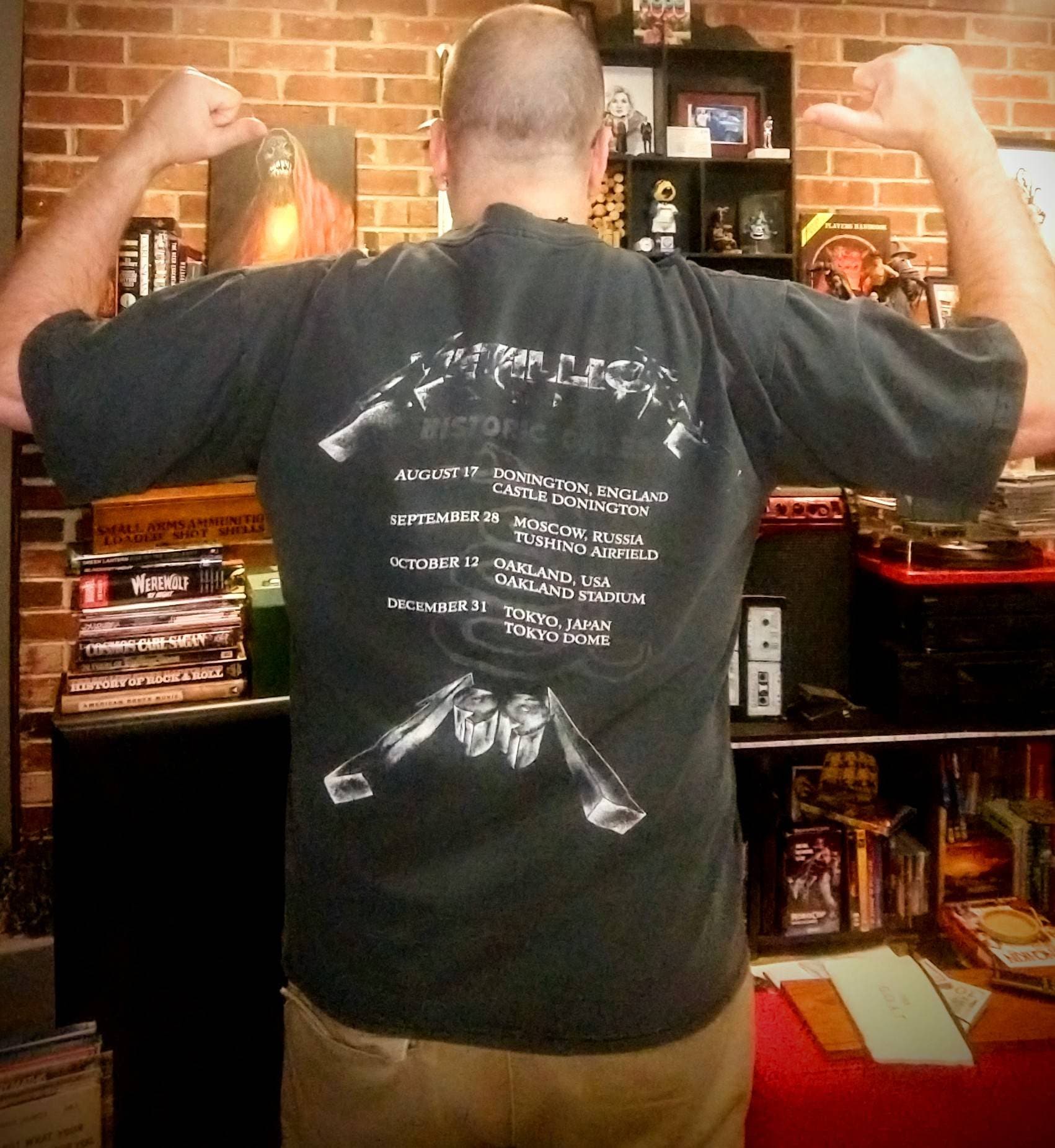 Metallica, Black Album Historic Tour Dates T-shirt, Worn, 1991