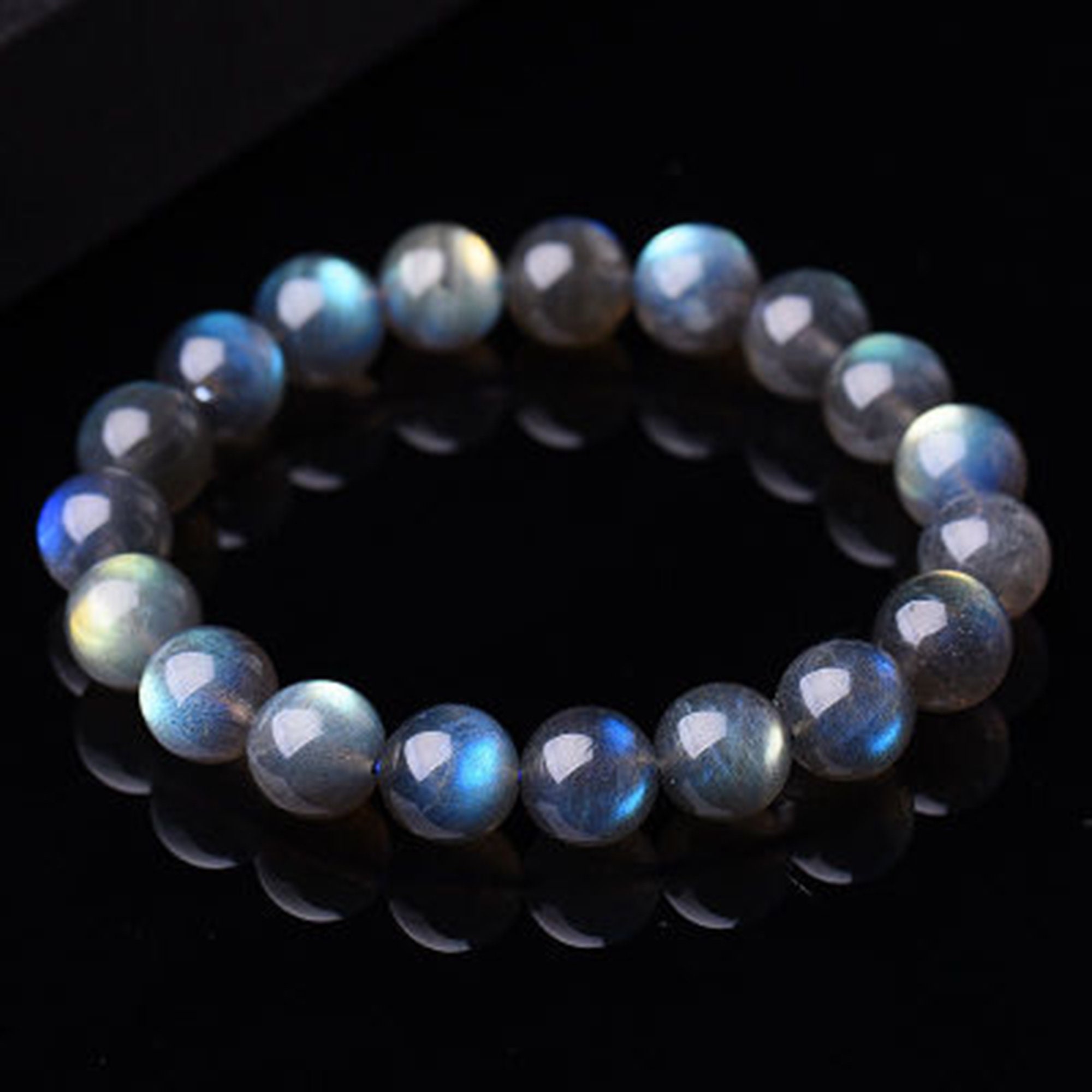 AAAAA Blue Labradorite Beaded Bracelet Moonstone Bracelet | Etsy