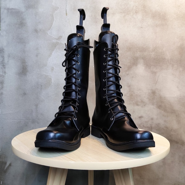 Nero Cosplay zapatos hombres botas fiesta de Halloween