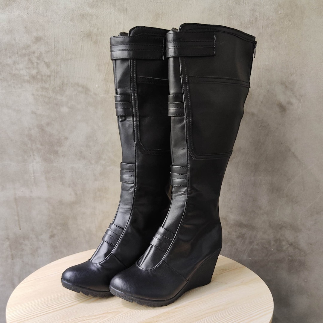 Avengers Endgame Black Widow Cosplay Shoes Natalia Romanova Boots