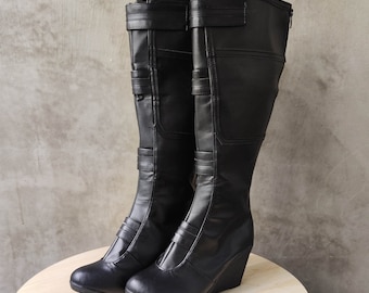 Scarpe Cosplay di Avengers Endgame Black Widow Stivali Natalia Romanova su misura