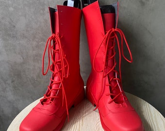 Zapatos de cosplay de Daredevil, botas para hombre, versión roja.
