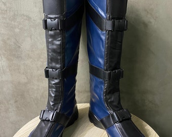 Deadpool 3 Wolverine Cosplay Shoes Men Boots Blue Ver.