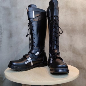 Captain America The Winter Soldier Cosplay Shoes Bucky Barnes Boots Custom Made image 3